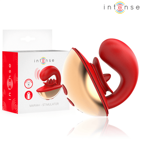 Vibrator Mariah & Stimulator in U-Form 10 Vibrationen Rot