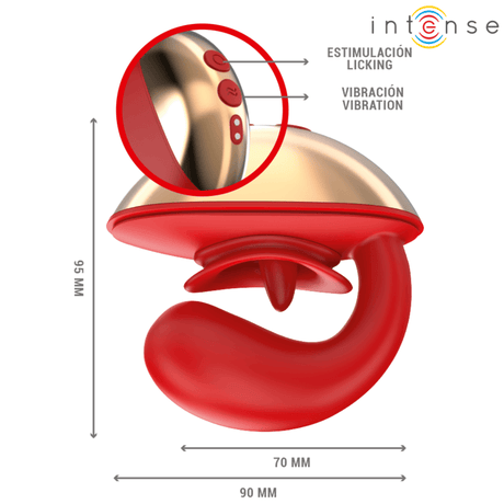 Vibrator Mariah & Stimulator in U-Form 10 Vibrationen Rot