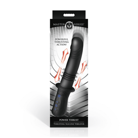 Vibrator Master Series Power Thrust stoßend mit Griff Silikon Schwarz 16,5 x Ø 4 cm – Ansicht 3