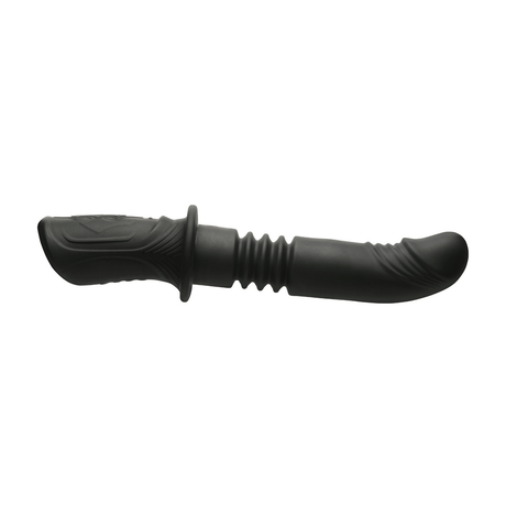 Vibrator Master Series Power Thrust stoßend mit Griff Silikon Schwarz 16,5 x Ø 4 cm