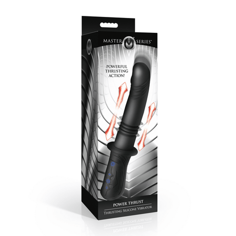Vibrator Master Series Power Thrust stoßend mit Griff Silikon Schwarz 16,5 x Ø 4 cm – Ansicht 2