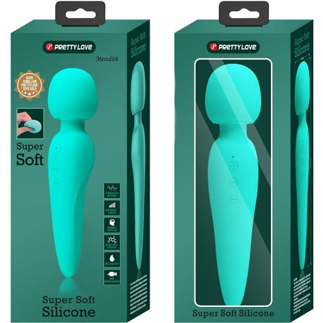 Vibrator Meredith 12 Vibrationsmodi Aqua Grün 21,5 x 5 cm