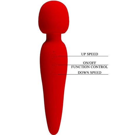 Vibrator Meredith 12 Vibrationsmodi Rot 21,5 x 5 cm
