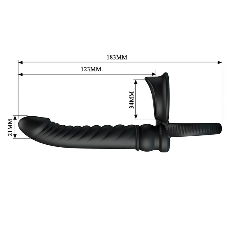 Vibrator Merritt anal mit Ring Schwarz – Ansicht 9
