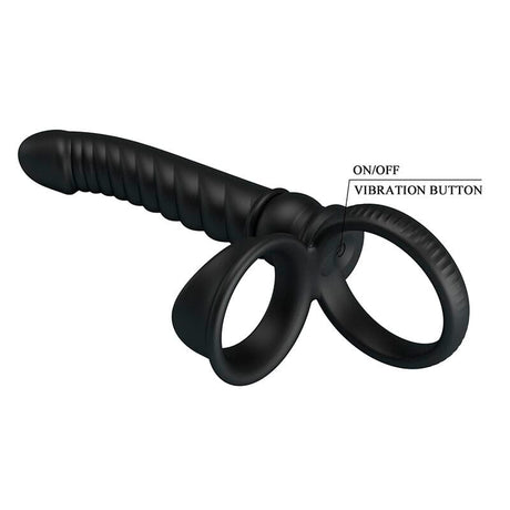 Vibrator Merritt anal mit Ring Schwarz