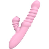 Vibrator Multifunktionsvibrator mit Stimulierender Zunge Wärmeeffekt Rosa