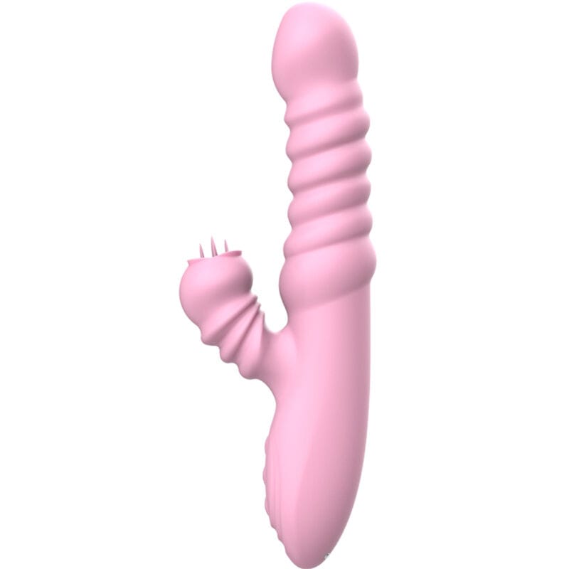 Vibrator Multifunktionsvibrator mit Stimulierender Zunge Wärmeeffekt Rosa