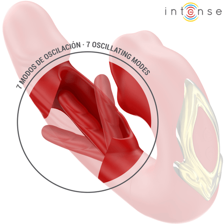 Vibrator Nathy Doppelvibrator mit Multifunktions-Stimulierender Mund Rot