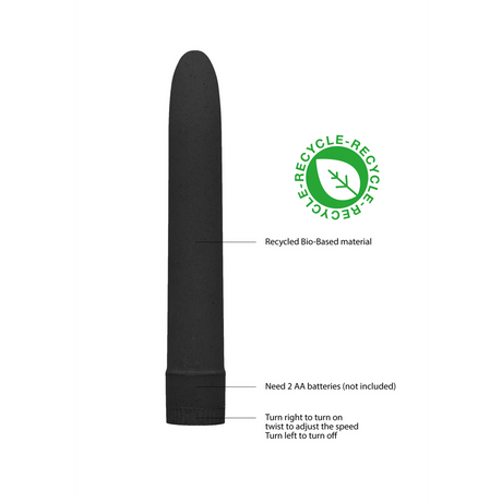 Vibrator Natural Pleasure biologisch abbaubar Schwarz 15 x 2,8 cm – Ansicht 7