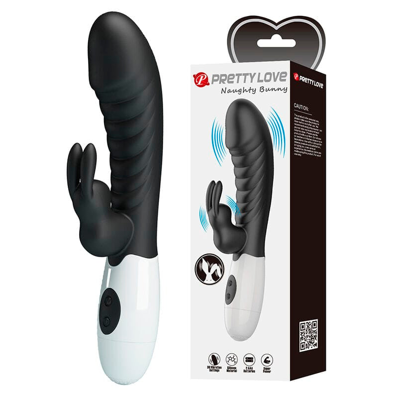 Vibrator Naughty Bunny Rabbit 30 Funktionen Schwarz – Ansicht 2
