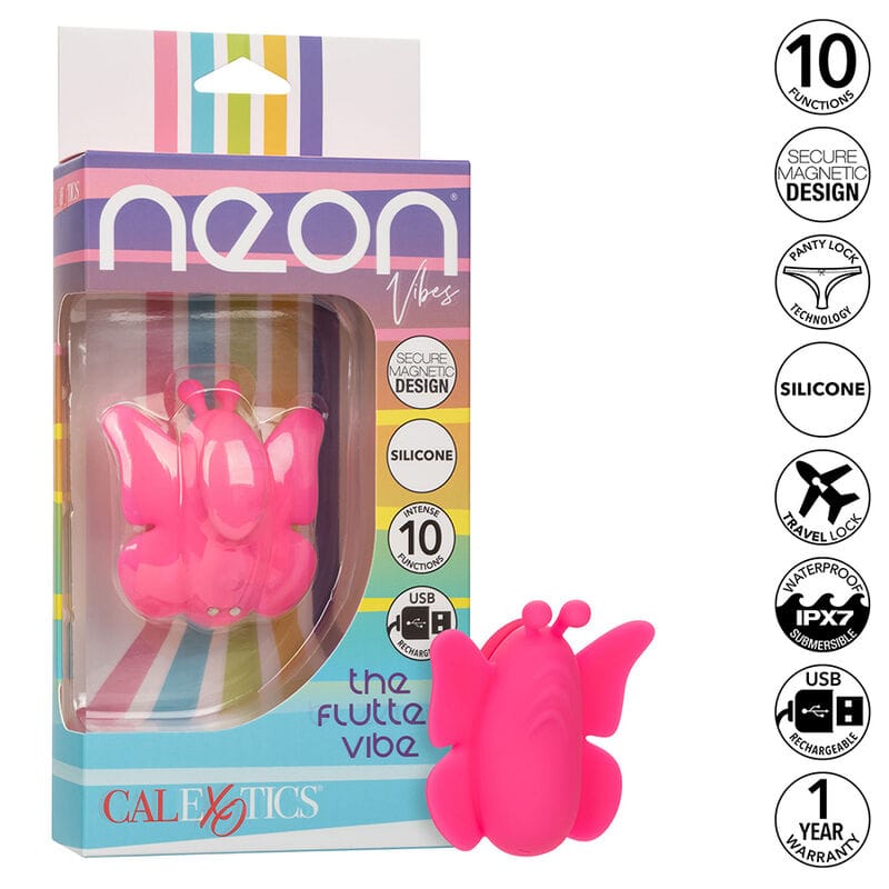 Vibrator Neon Vibes der Flutter Vibe Stimulator 10 Vibrationen Rosa