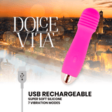 Vibrator Nr. 3 Silikon Rosa 12,2 x 2,8 cm – Ansicht 4