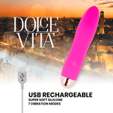 Vibrator Nr. 4 Silikon Rosa 13 x 2,6 cm – Ansicht 4