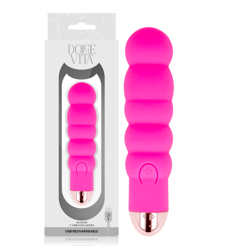 Vibrator Nr. 6 Silikon Rosa 13 x 2,8 cm