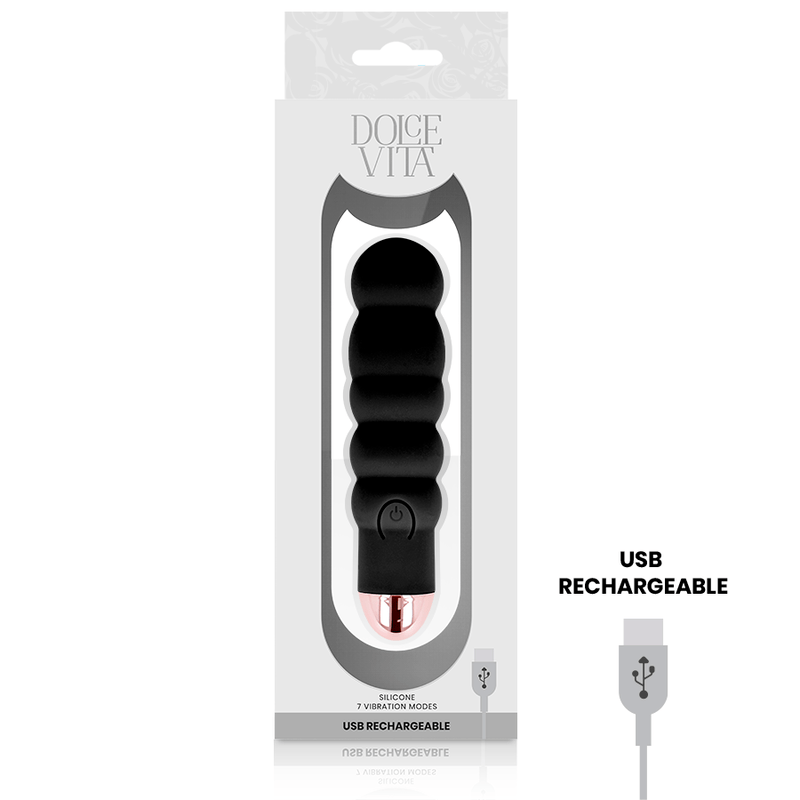 Vibrator Nr. 6 Silikon Schwarz 13 x 2,8 cm – Ansicht 3