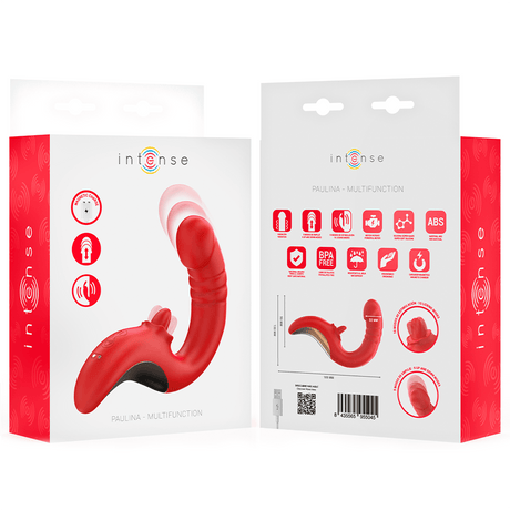 Vibrator Paulina und Stimulator in U-Form Rot
