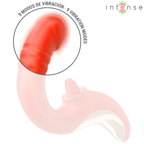Vibrator Paulina und Stimulator in U-Form Rot