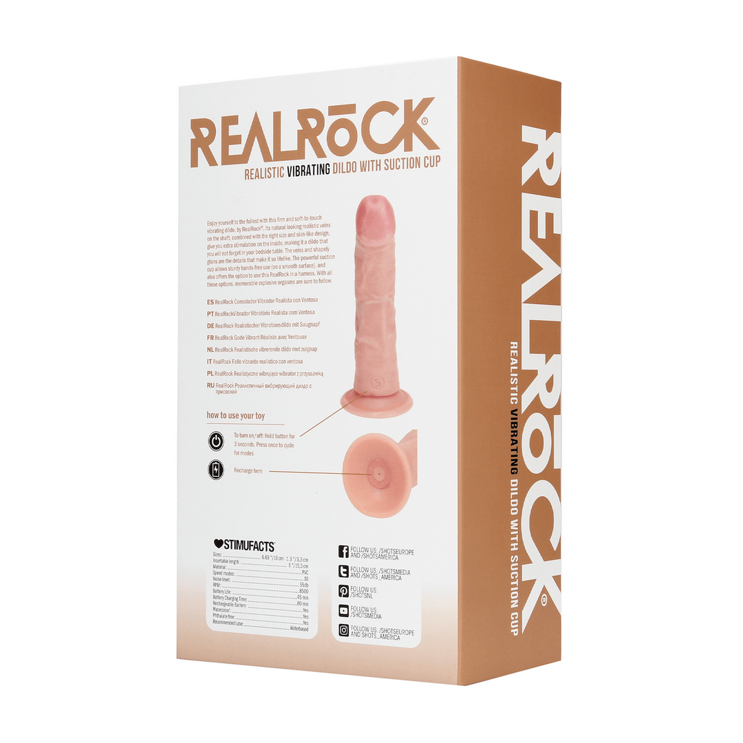 Vibrator realistisch gebogen Hautfarbe 15 x Ø 3 cm – Ansicht 3