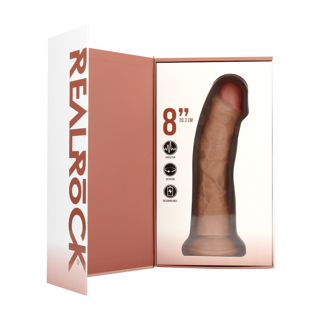 Vibrator realistisch gebogen rotierend Hautfarbe 16 x Ø 4 cm – Ansicht 15