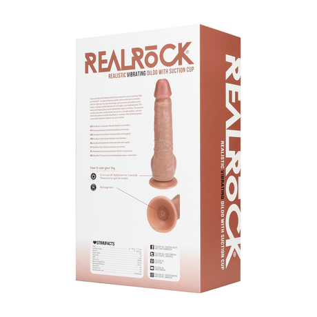 Vibrator realistisch gerade mit Hoden Hautfarbe 18 x Ø 5 cm – Ansicht 10