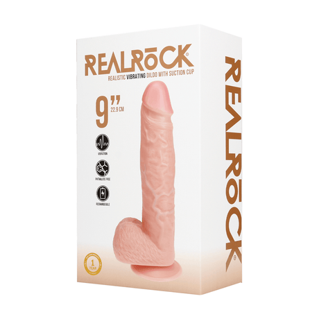 Vibrator realistisch gerade mit Hoden Hautfarbe 18 x Ø 5 cm – Ansicht 2
