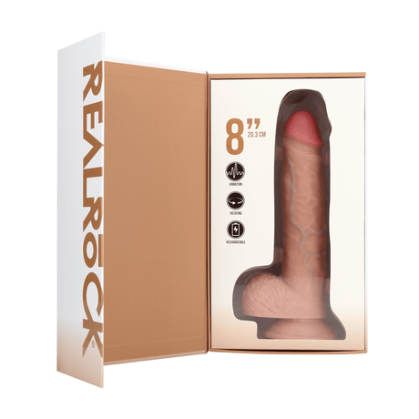 Vibrator realistisch gerade rotierend mit Hoden Hautfarbe 16 x Ø 4 cm – Ansicht 4