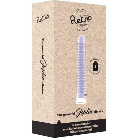 Vibrator Retro Joplin geriffelt Violett 15,5 cm – Ansicht 2