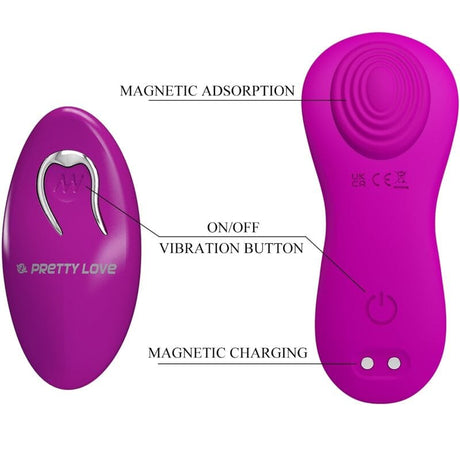 Vibrator Romario Auflegbarer Klitoris-Stimulator mit Fernbedienung Rosa