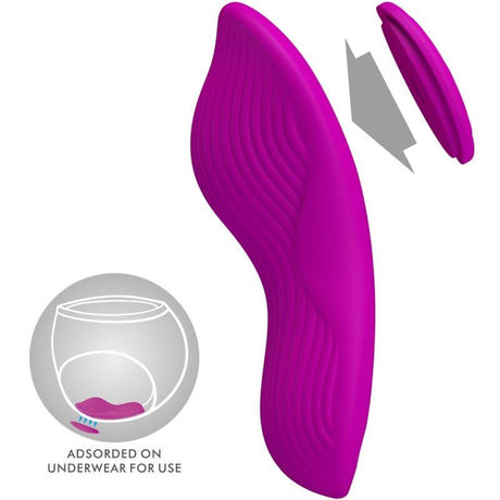 Vibrator Romario Auflegbarer Klitoris-Stimulator mit Fernbedienung Rosa