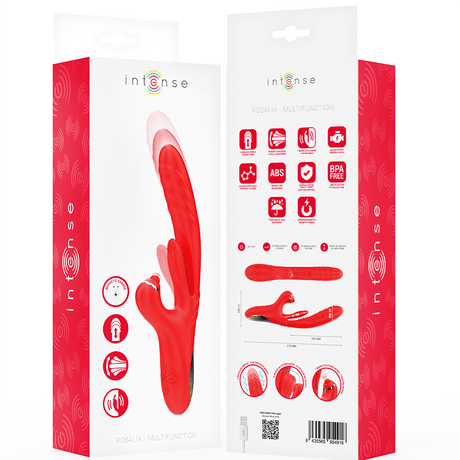 Vibrator Rosalia Multifunktionsvibrator 3 in 1 Rot