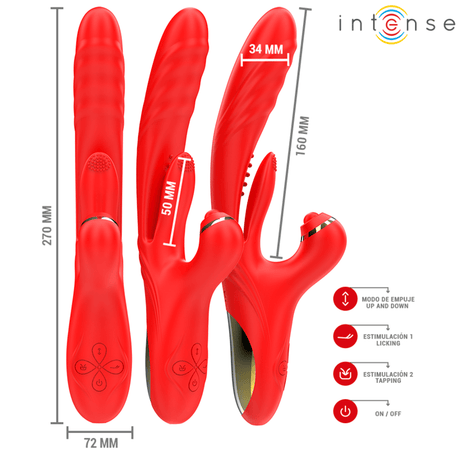 Vibrator Rosalia Multifunktionsvibrator 3 in 1 Rot