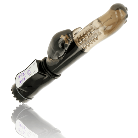 Vibrator Rotator mit Delfin-Klitoris-Stimulator Aqua 10 x 3 cm