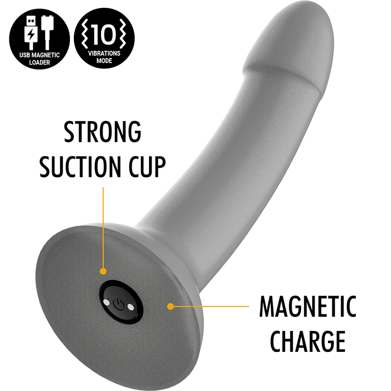 Vibrator Rune Majestic S Watchme Wireless Technology kompatibel Silber 12,5 x 3,5 cm – Ansicht 2