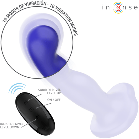 Vibrator Shorty mit Saugnäpfen Blau Fernbedienung 16 x 4 cm