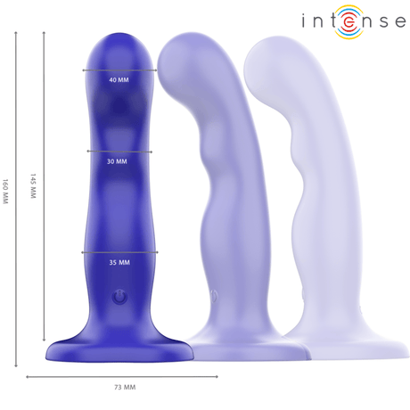 Vibrator Shorty mit Saugnäpfen Blau Fernbedienung 16 x 4 cm