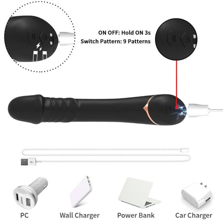 Vibrator Silikon Schwarz