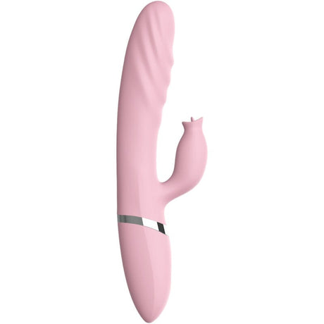 Vibrator & Stoßung mit Rosa Wärmeeffekt -Zunge