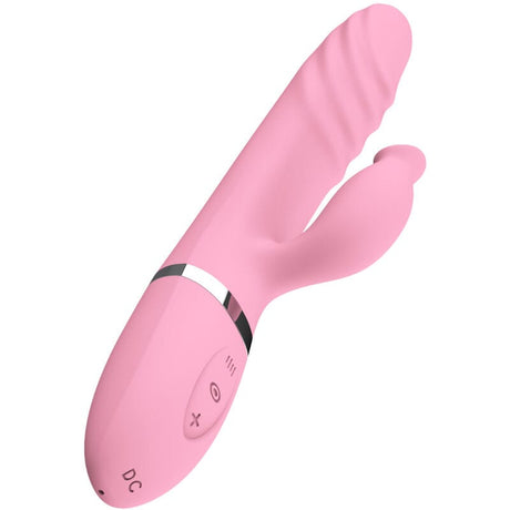 Vibrator & Stoßung mit Rosa Wärmeeffekt -Zunge