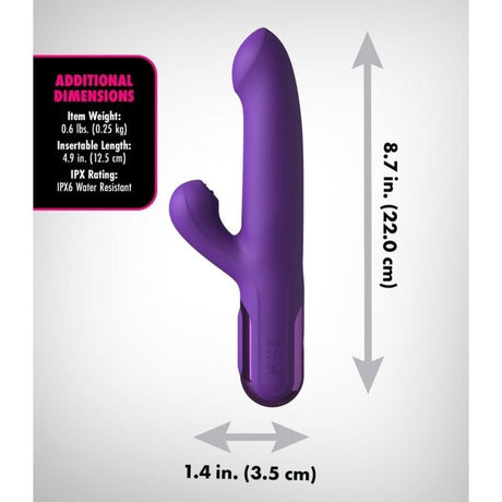 Vibrator Super Sonix Thruster Rabbit mit Stoßfunktion Lila