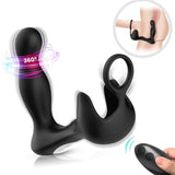 Vibrator Surround Anal & Stimulator Hoden & Ring Fernbedienung Schwarz