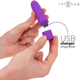 Vibrator Symone USB wiederaufladbarer vibrierender Bullet 8 Vibrationen Lila 10 x 2,2 cm – Ansicht 5