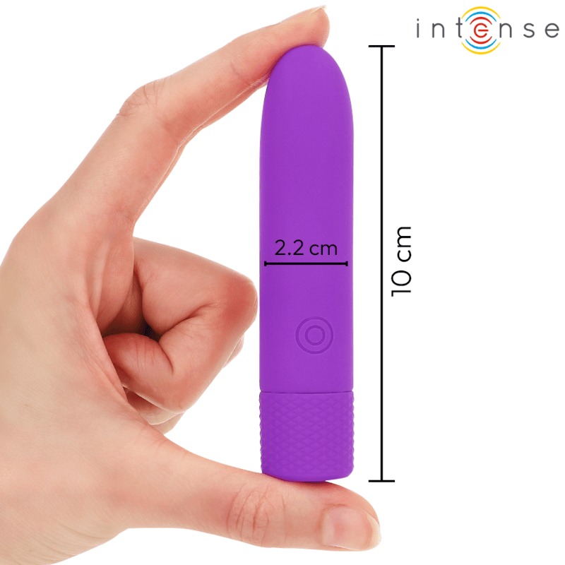 Vibrator Symone USB wiederaufladbarer vibrierender Bullet 8 Vibrationen Lila 10 x 2,2 cm – Ansicht 4