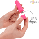 Vibrator Symone USB wiederaufladbarer vibrierender Bullet 8 Vibrationen Rosa 10 x 2,2 cm – Ansicht 5