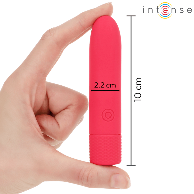 Vibrator Symone USB wiederaufladbarer vibrierender Bullet 8 Vibrationen Rot 10 x 2,2 cm – Ansicht 4
