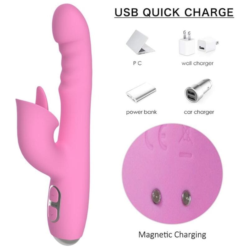 Vibrator T-May Rabbit mit Stoßfunktion und oszillierender Bewegung – Ansicht 8