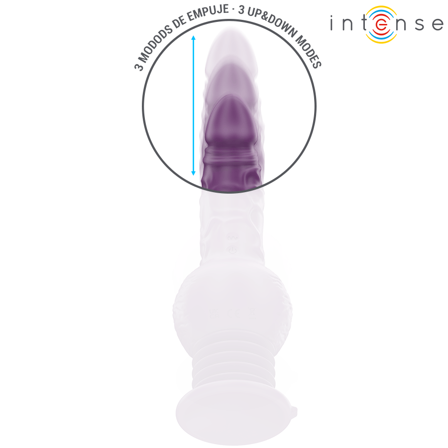 Vibrator Tatum Multifunktionsvibrator mit auf- und Abvibration Lila 13 cm