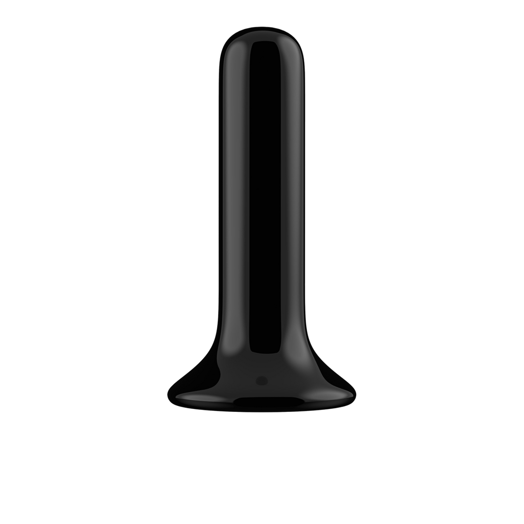 Vibrator Thumby Glas glatt mit Saugfuß Schwarz 9,3 x Ø 2,7 cm – Ansicht 5