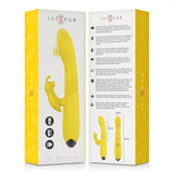 Vibrator Toky Multifunktionsvibrator Up & Down mit Klitorelstimulator Gelb 24 x 4,4 cm