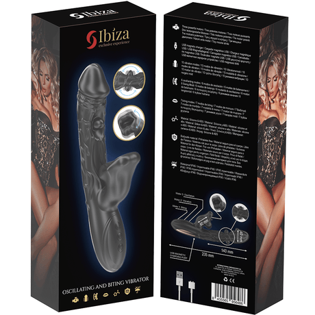 Vibrator und Klitoris-Stimulator mit Beiss- und Rotationseffekt