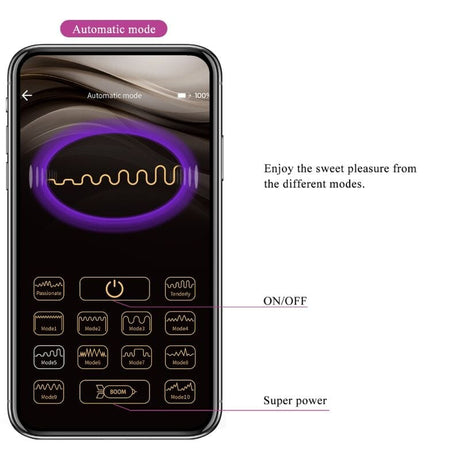 Vibrator Vibrierendes Ei der Nymphe App-Gesteuert Lila